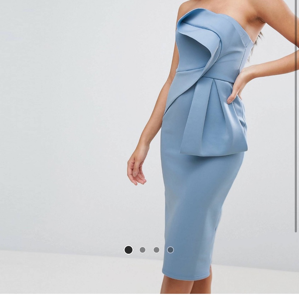 ASOS BANDEAU FOLD BOW DRESS